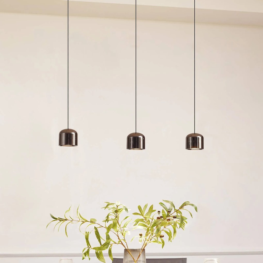 Lindby Sistema a binario 48V Lumaro, pendolare, cilindro, a 3 luci, nero