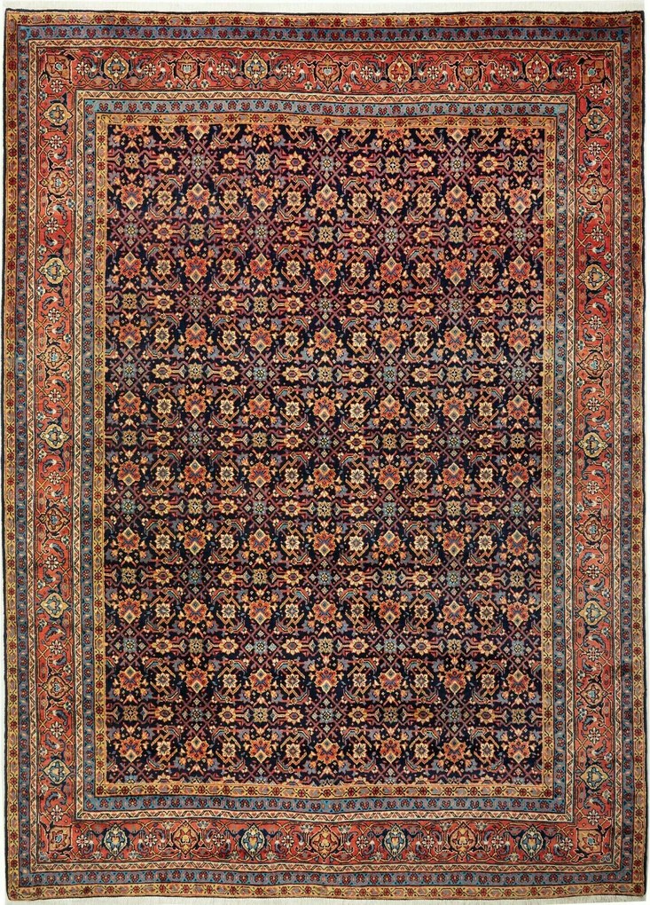 Sarouk Tappeto persiano 360 x 260 Blu (Iran) Annodato A Mano