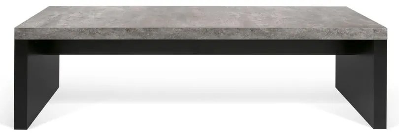 Panchina nera e grigia con decoro in cemento , 140 x 43 cm Detroit - TemaHome