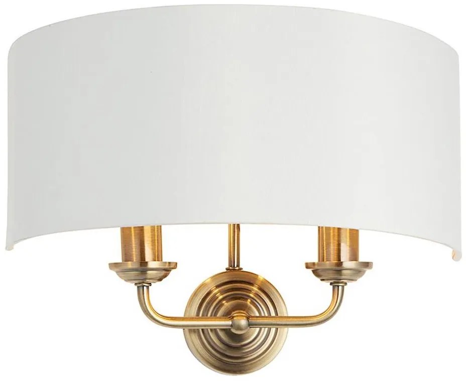 Endon 98937 - Applique HIGHCLERE 2xE14/40W/230V bianco/ottone