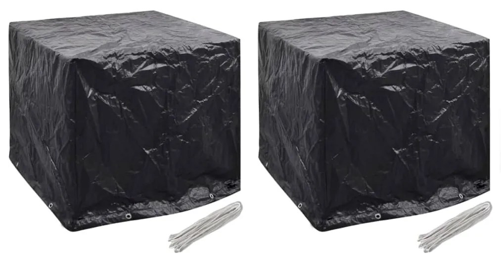 Coperture Serbatoi Giardino 2 Pz 8 Occhielli 116x100x120 Cm /