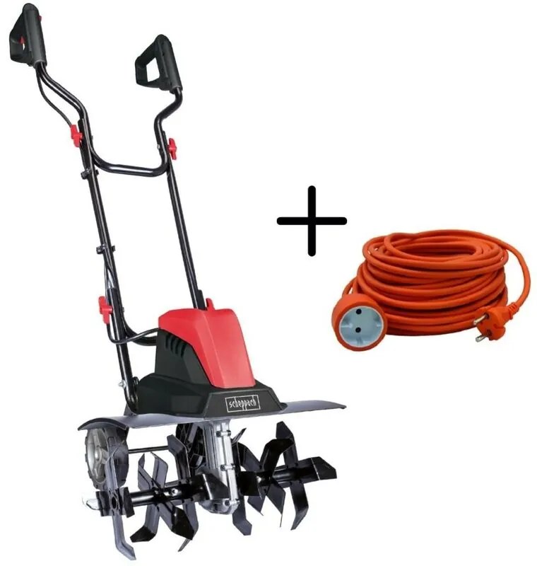 Scheppach - Motozappa zappatrice elettrica 45cm 1,5kw mte460 e prolunga 20 mt