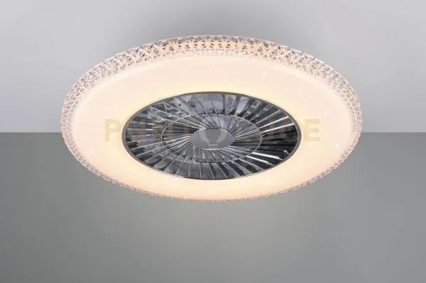 Ventilatori a soffitto led diffusore satinato harstad effetto crist...