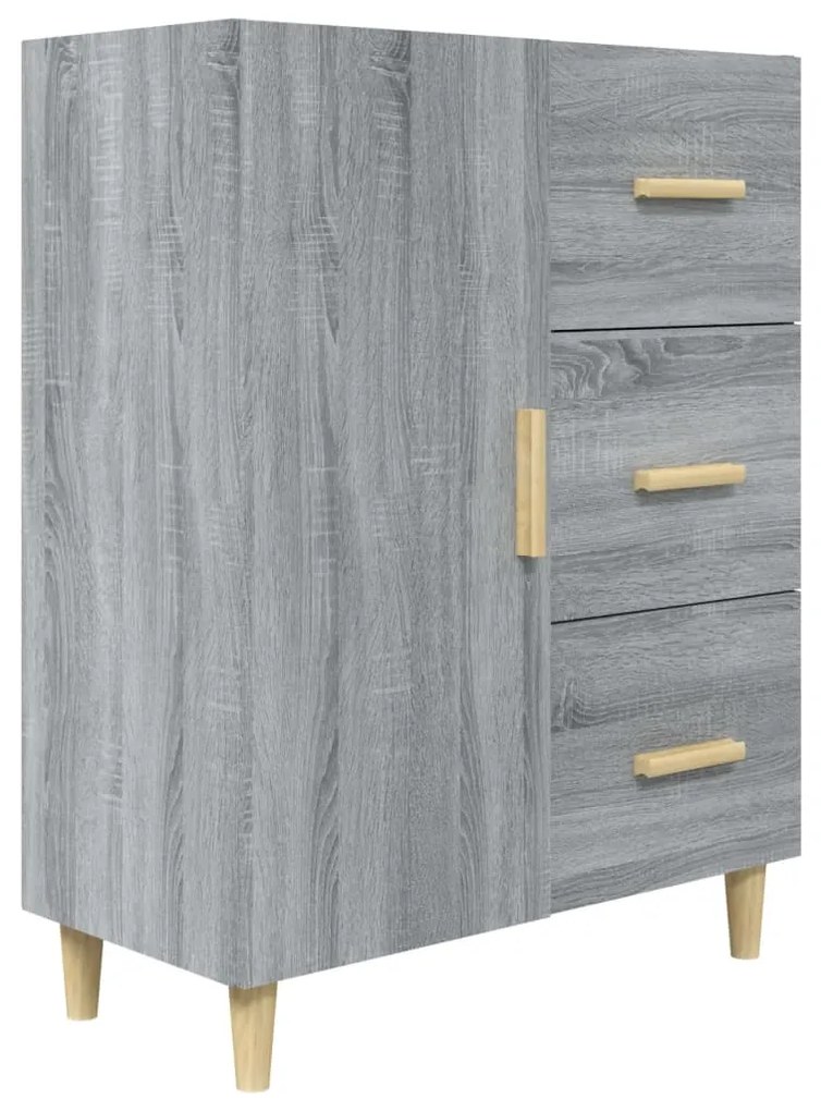 Credenza grigio sonoma 69,5x34x90 cm in legno multistrato