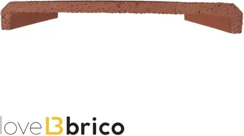 Coprimuro interno 12,5 cm in cotto trattato Cotto Furnò Rosato Natura Kwikdry retto