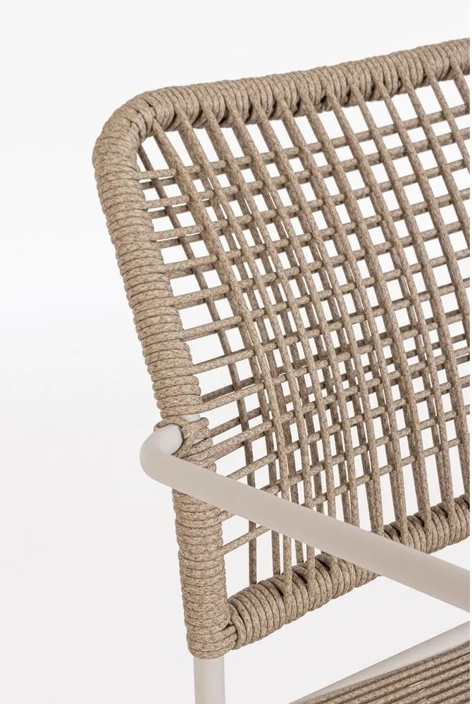 Sedia da esterno beige/di colore naturale in metallo Jable – Bizzotto