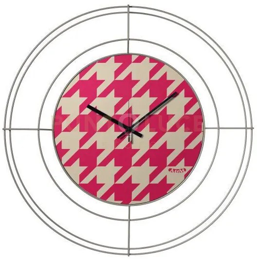 Orologio nudo piccolo pied de poule magenta sabbia ,pied de poule m...