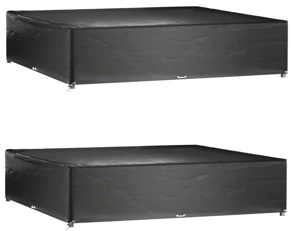 Copri Mobili Da Giardino 2pz 16 Occhielli 240x240x55cm Quadrato /