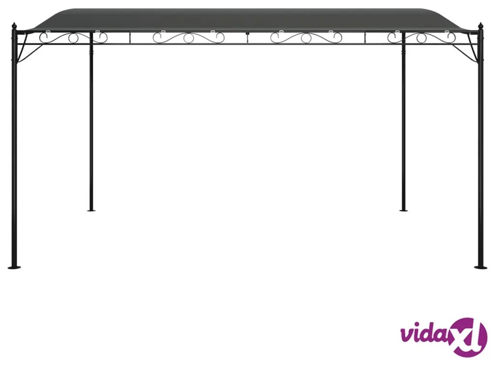vidaXL Tettoia Antracite 4x3 m 180 g/m² Tessuto e Acciaio