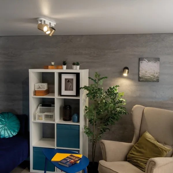 Kanlux 38966 - Faretto LAURIN 3xGU10/10W/230V ottone/bianco