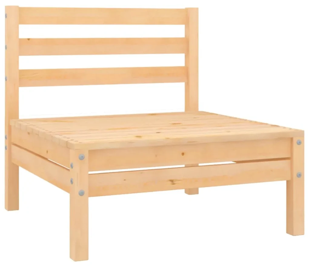 Set salotto da giardino 11 pz in legno massello di pino