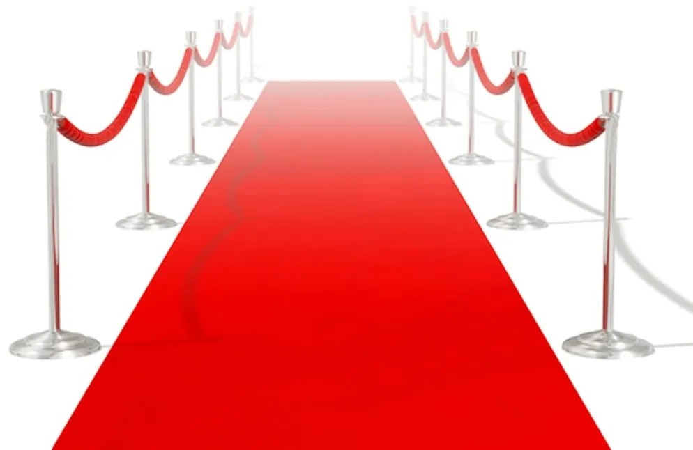 Tappeto Rosso 1 X 10 M Extra Spesso 400 G/m2 /