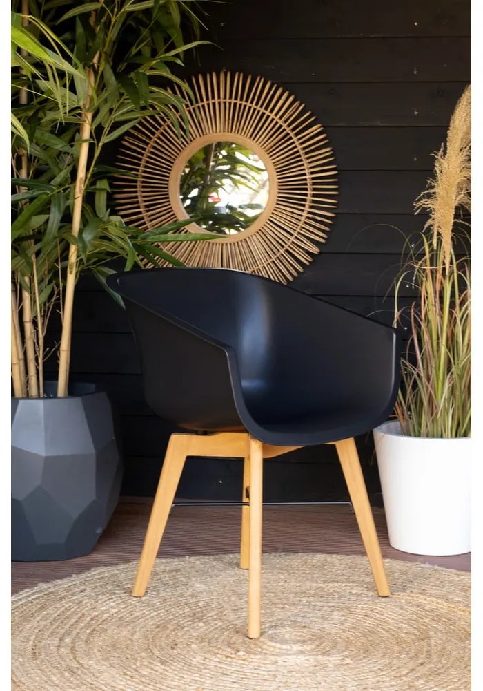 Set di 2 sedie da giardino in plastica nera Amalia - Hartman