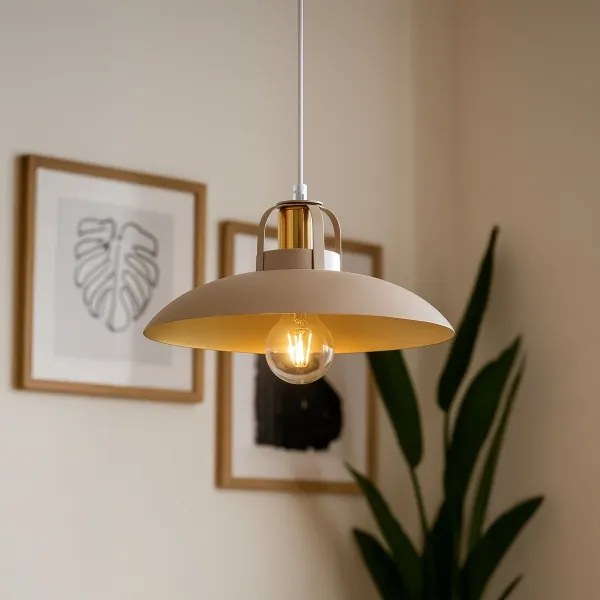 Brilagi - Lampadario a sospensione con filo FLAMENGO 1xE27/60W/230V beige