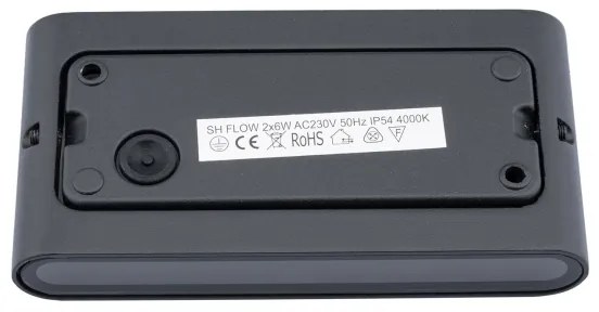 Applique a LED da esterno FLOW 2xLED/6W/230V IP54 nero