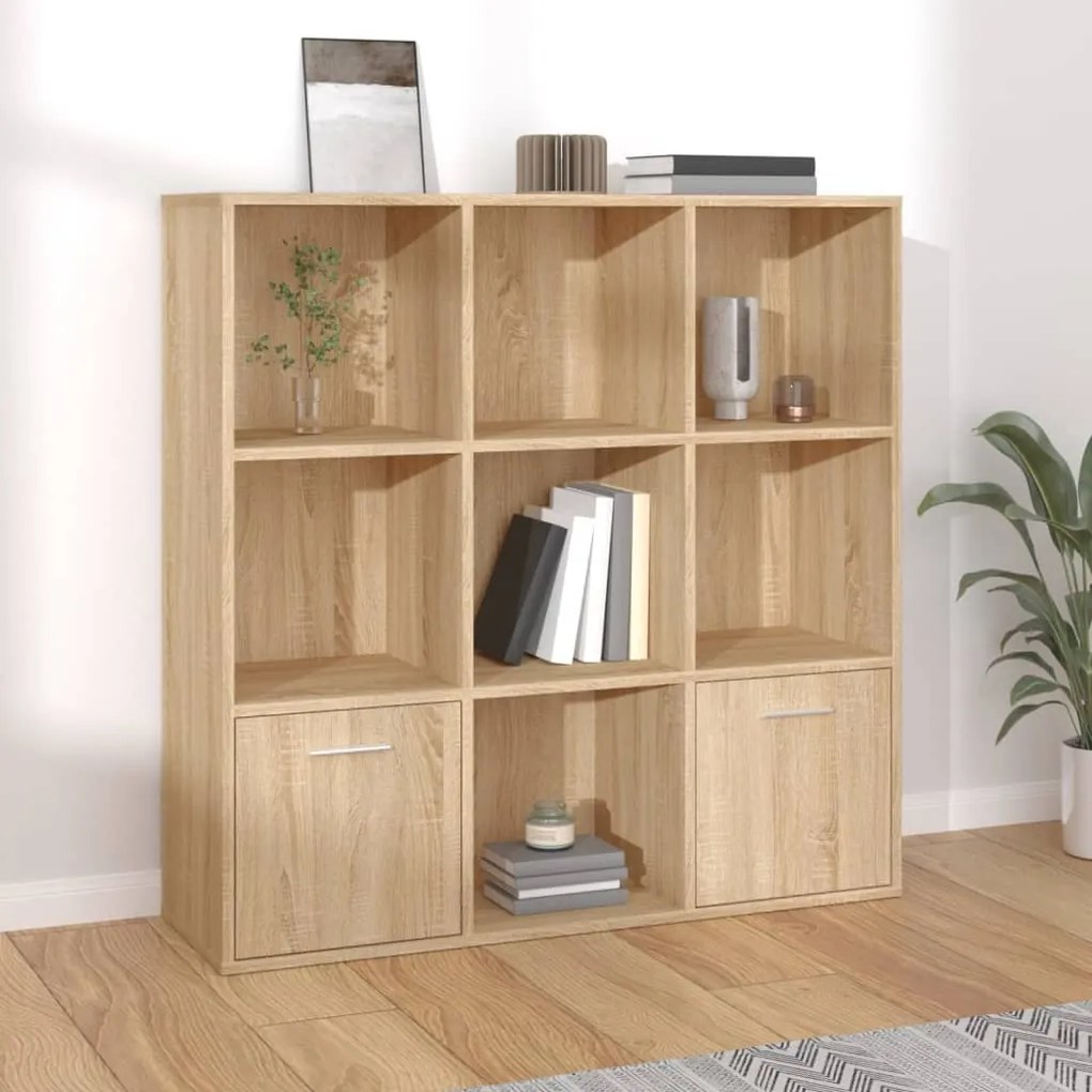Libreria Rovere Sonoma 98x30x98 Cm İn Legno Multistrato /