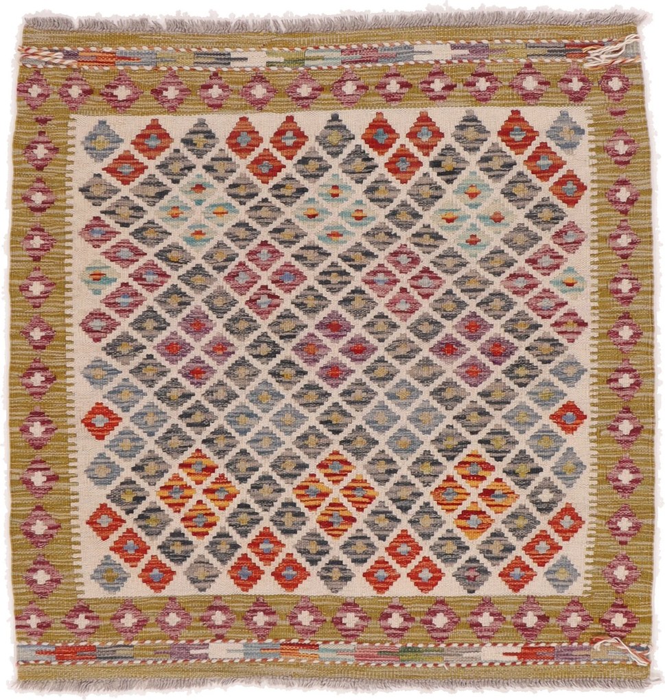 Kilim Tappeto orientale 100x100 (Afghanistan) Tessuto A Mano