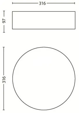 Philips 30175/87/16 - Plafoniera MYLIVING VELOUR 2xE27/23W/230V