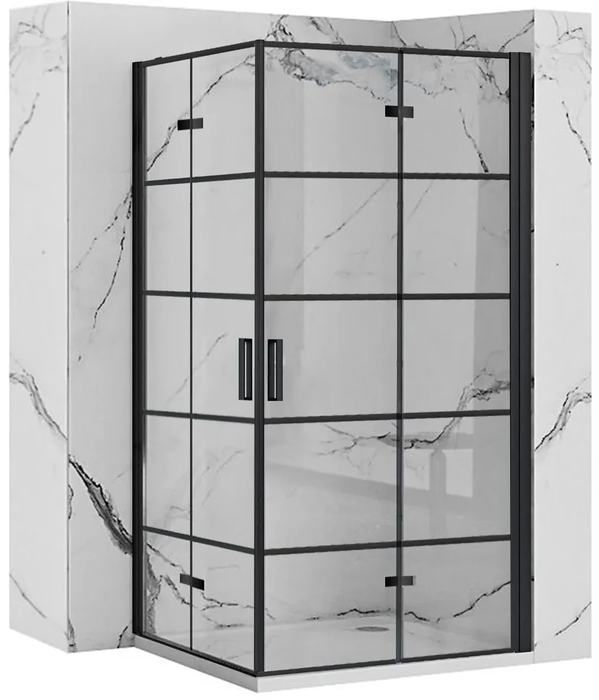 Cabina doccia Rea Molier Black Double 80x80