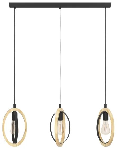 Eglo 43462 - Lampadario a sospensione con filo BASILDON 3xE27/40W/230V