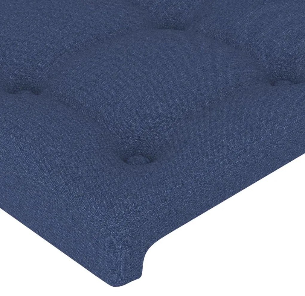 Testiera blu 100x5x78/88 cm in tessuto