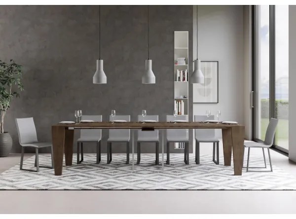 Consolle allungabile SPIMBO Noce 90x40/300 cm