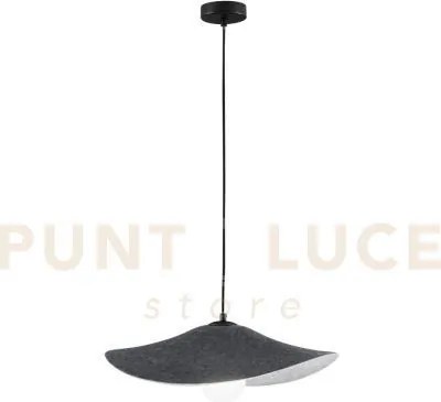 Lampadario a sospensione lenglen in feltro nero  paralume 50cm 1 lu...