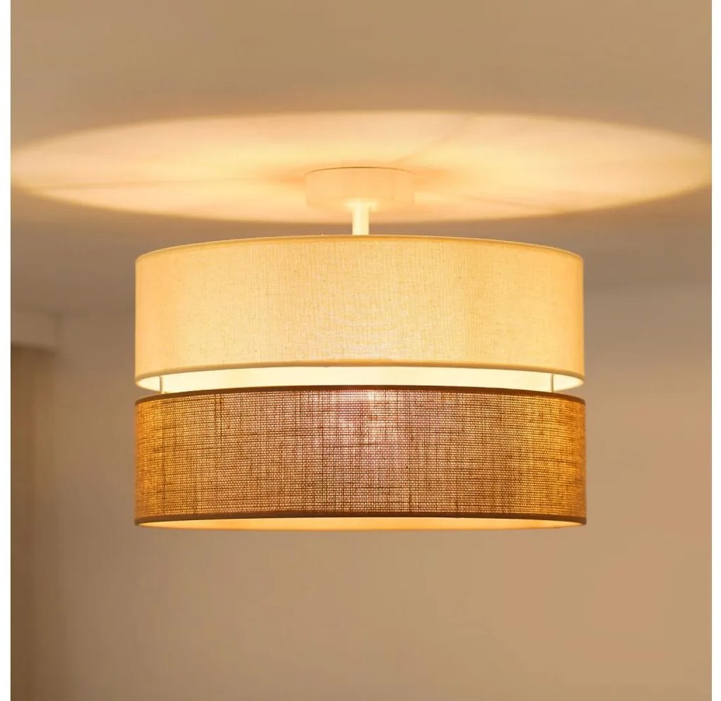 Brilagi - Lampadario a plafone ROYAL YUTE 1xE27/15W/230V diametro 40 cm beige/color crema
