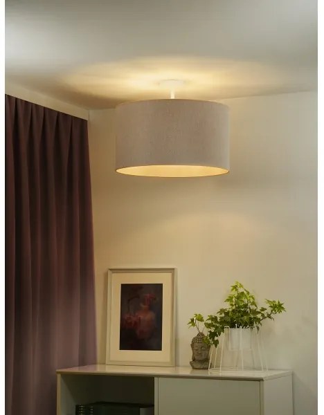 Duolla - Lampadario a plafone ROLLER ECO RECYCLING 1xE27/15W/230V diametro 45 cm color crema