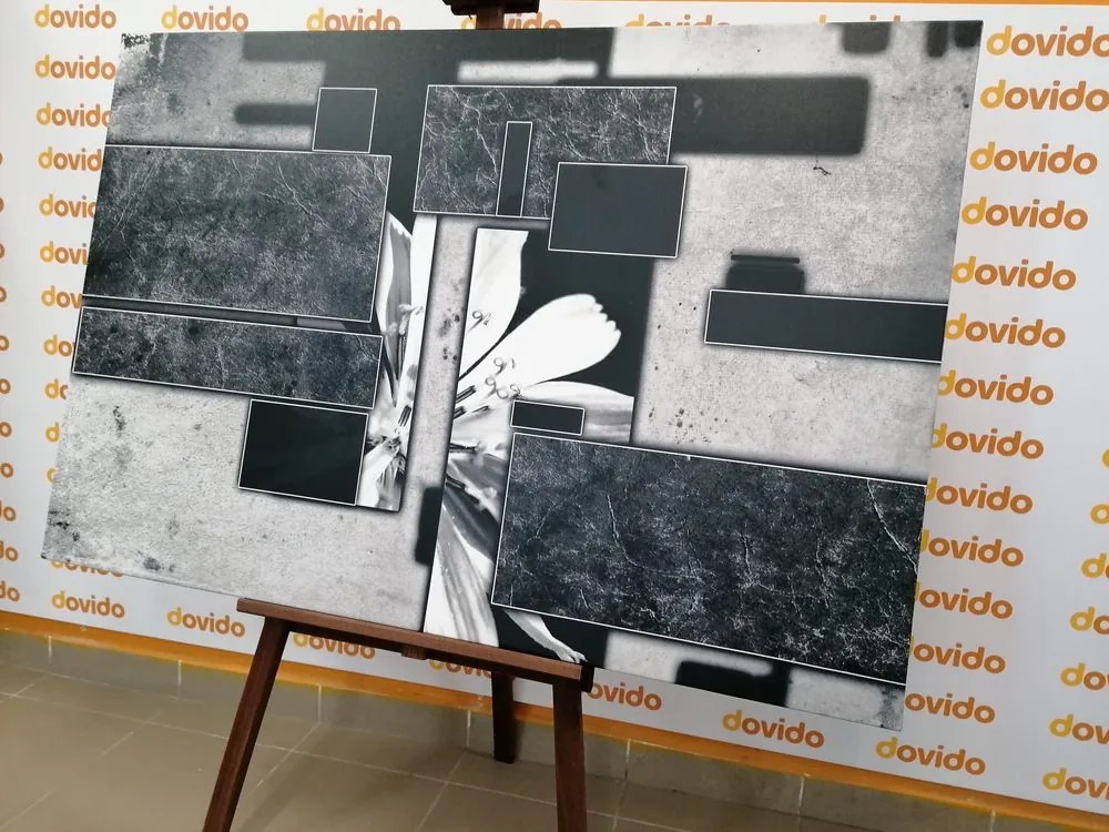 Stampa su tela – Astrazione in bianco e nero