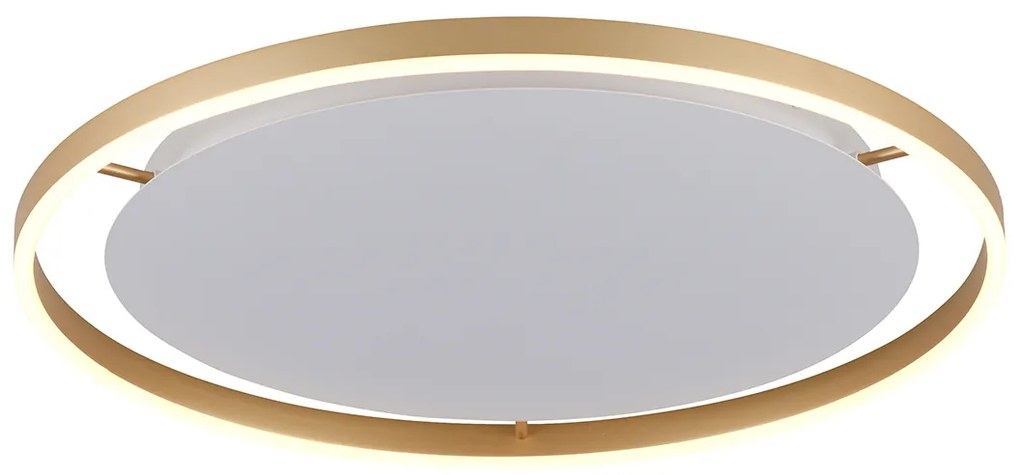 Plafoniera ottone 60 cm incl. LED dimmerabile a 3 livelli - Zlatan