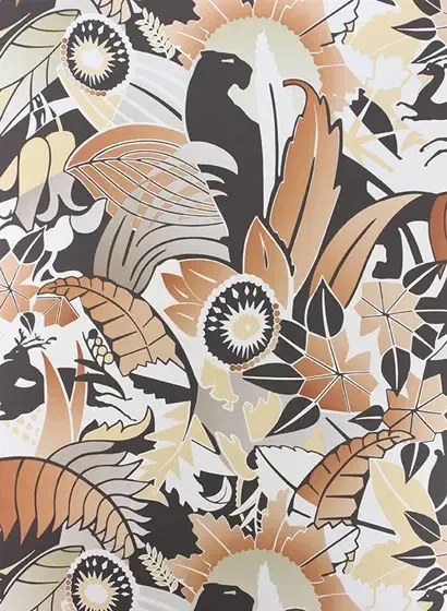 Tapete Fantasque von Osborne & Little - Terracotta/ Taupe