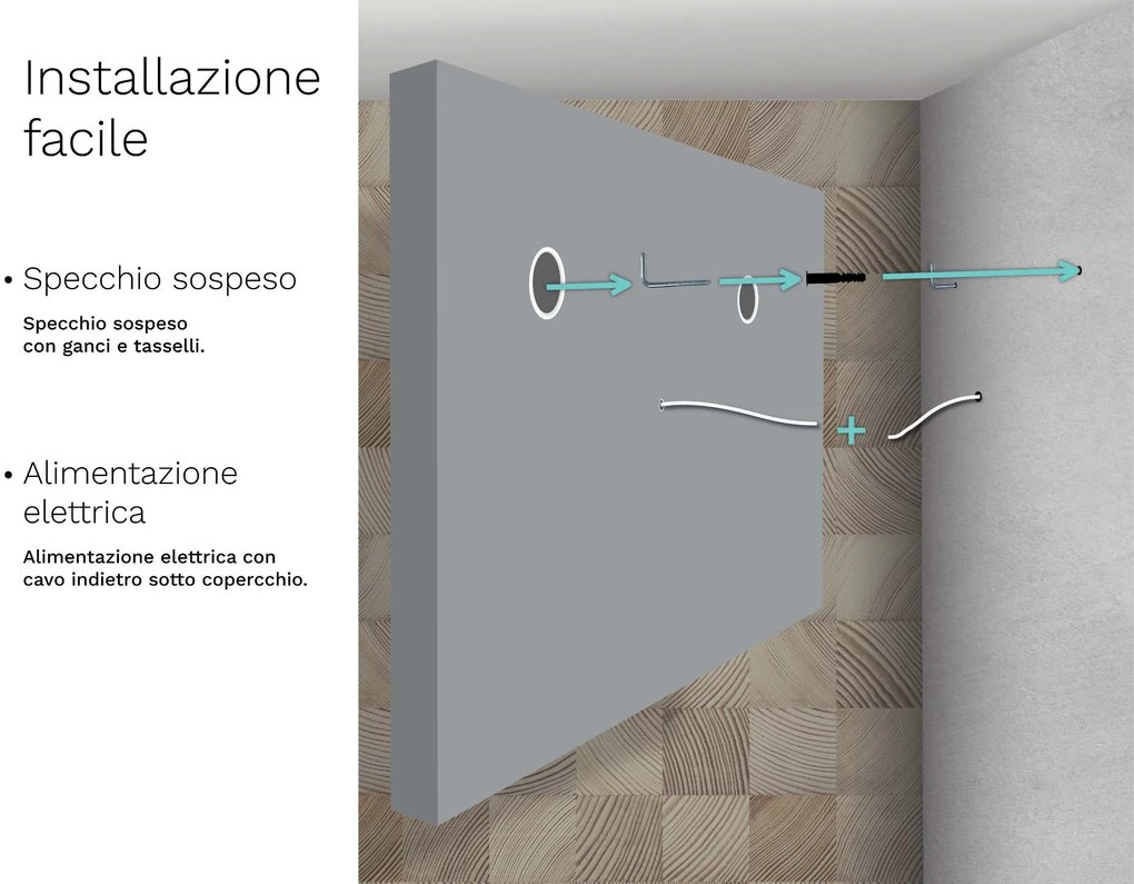 Specchio rotondo con illuminazione LED C7 premium