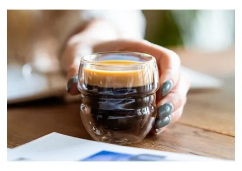 Tazzine in set per espresso/con parete doppia in vetro 2 pz 70 ml Sferico – Vialli Design