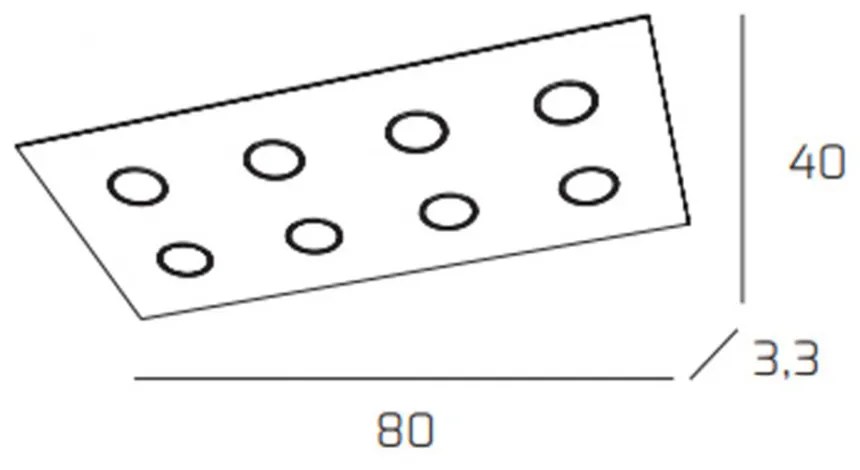 Plafoniera Moderna Area Metallo Grigio Metallo 8 Luci Gx53