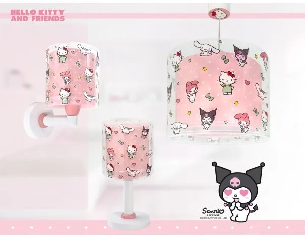 Dalber 41251 - Lampada notturna LED per bambini HELLO KITTY&FRIENDS 1xG4/4W/230V rosa
