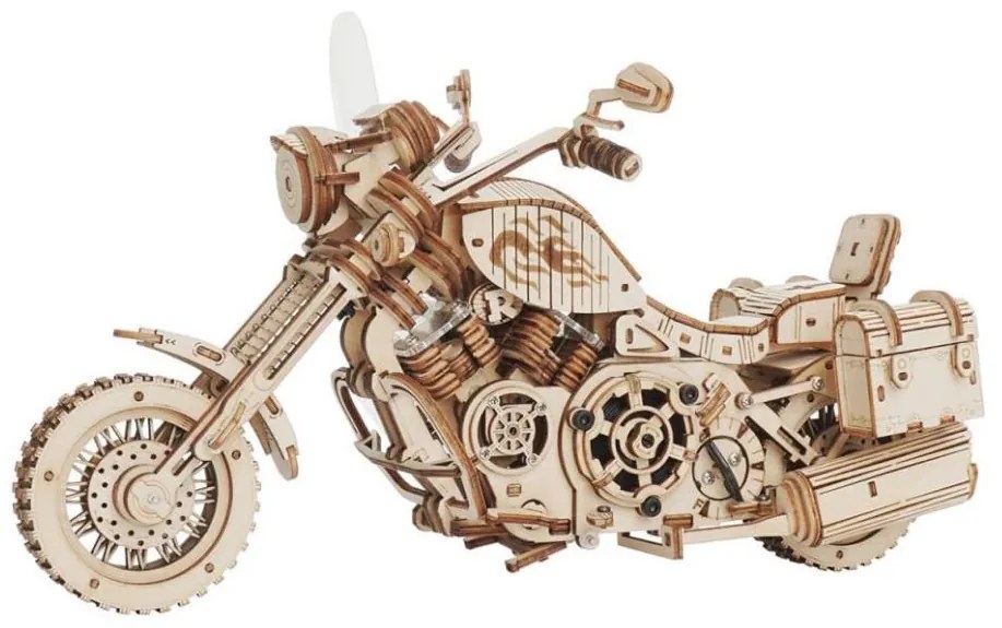 RoboTime - 3D puzzle meccanico in legno Moto cruiser