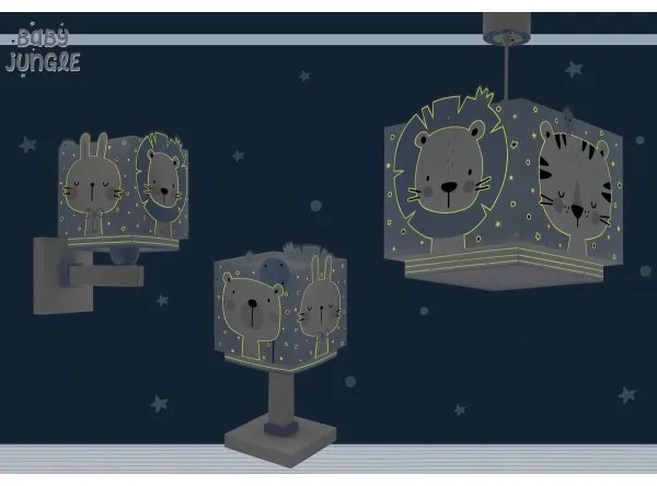 Dalber 63111T - Lampada per bambini JUNGLE 1xE14/8W/230V blu