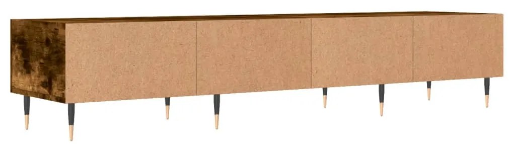 Mobile Porta TV Rovere Fumo 150x36x30 cm in Legno Multistrato