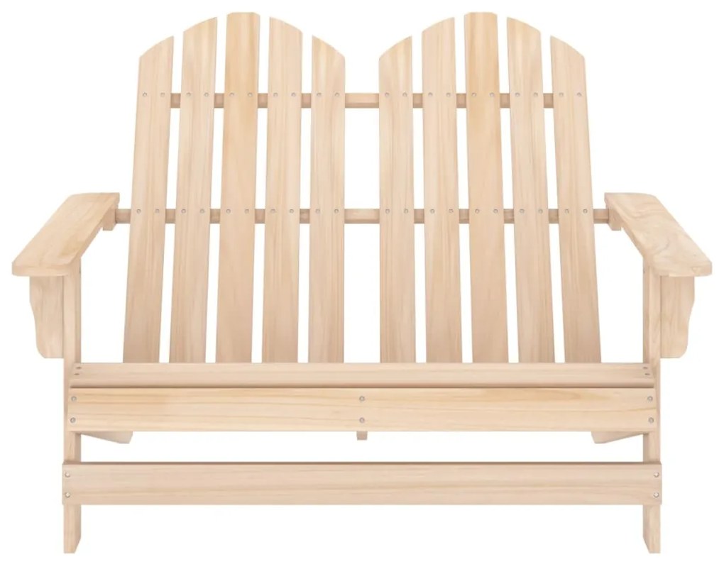 Sedia da giardino adirondack 2 posti in legno massello di abete