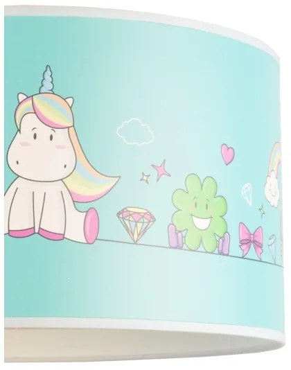 Duolla - Lampadario a sospensione per bambini UNICORN 1xE27/15W/230V diametro 35 cm