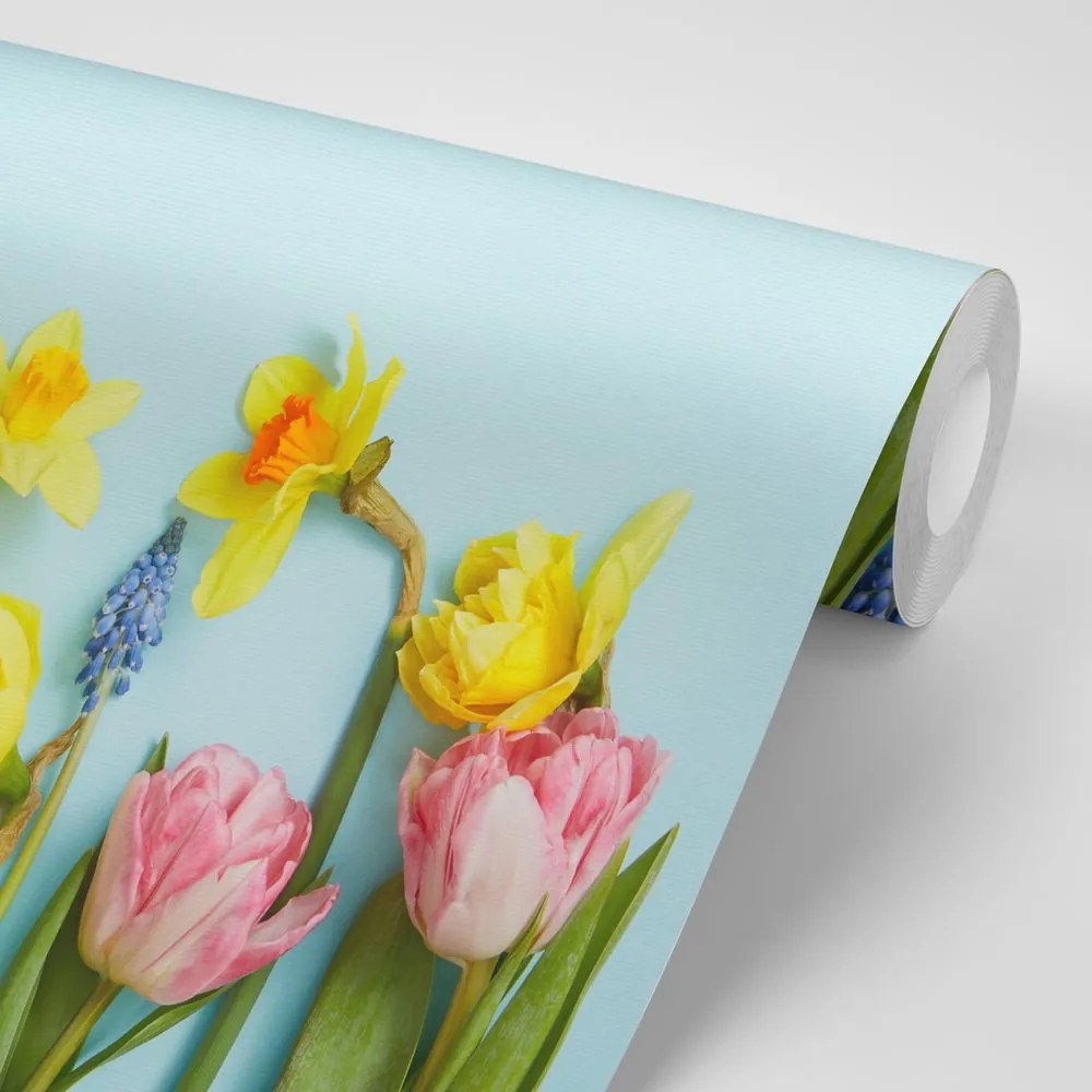 Carta da parati – Composizione floreale primaverile