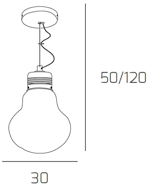 Sospensione Contemporanea Big Lamp Metallo Cromo Vetro Bianco 1 Luce E27