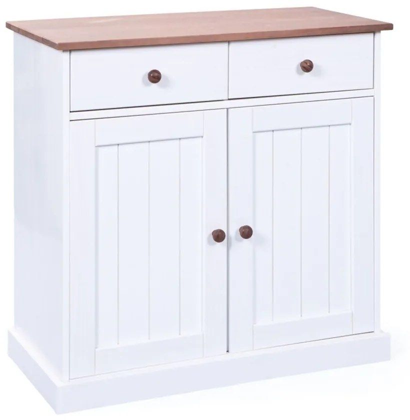 Credenza 2 ante 2 cassetti in pino  bianco