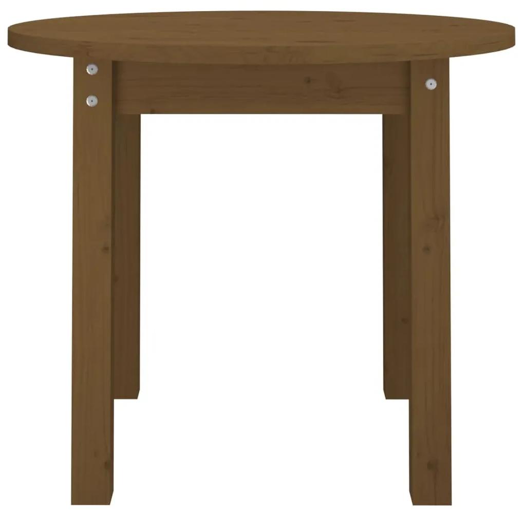 Tavolino da salotto miele Ø 55x45 cm in legno massello di pino