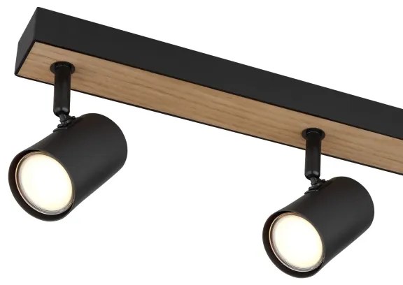 Globo 57911-6DBW - Faretto ROBBY 6xGU10/35W/230V nero/marrone