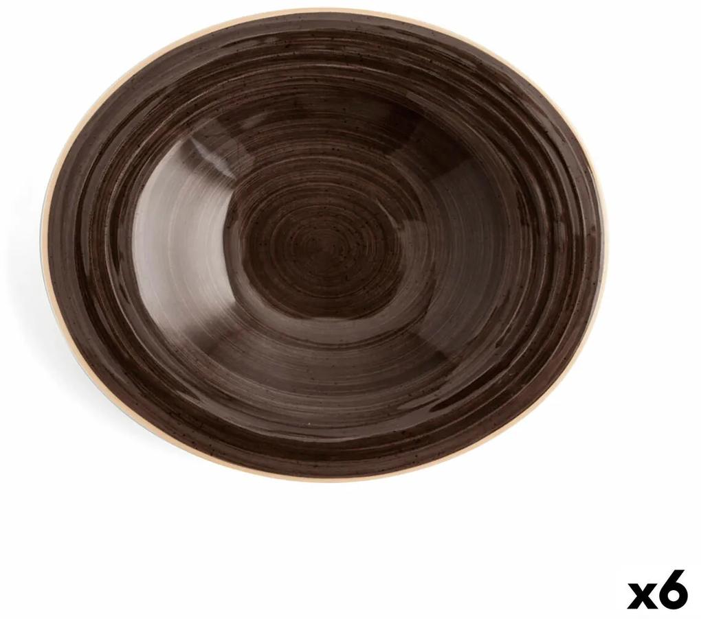 Piatto Fondo Ariane Terra Ceramica Marrone (Ø 29 cm) (6 Unità)