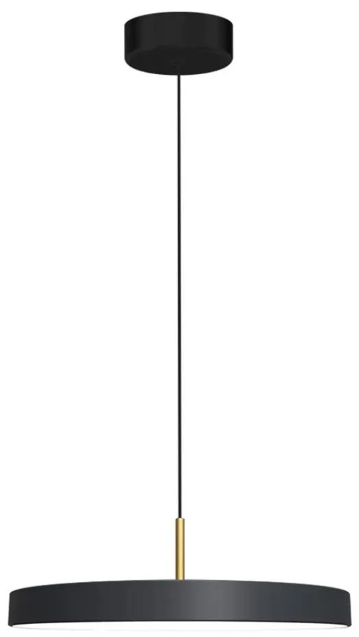 Lampadario LED a sospensione con filo DISC LED/38W/230V diametro 45 cm nero