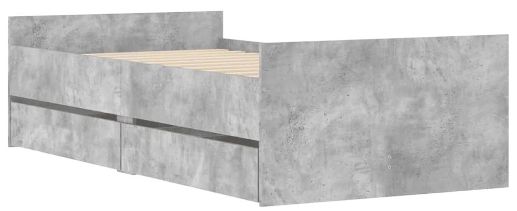 Giroletto con Cassetti Grigio Cemento 100x200 cm