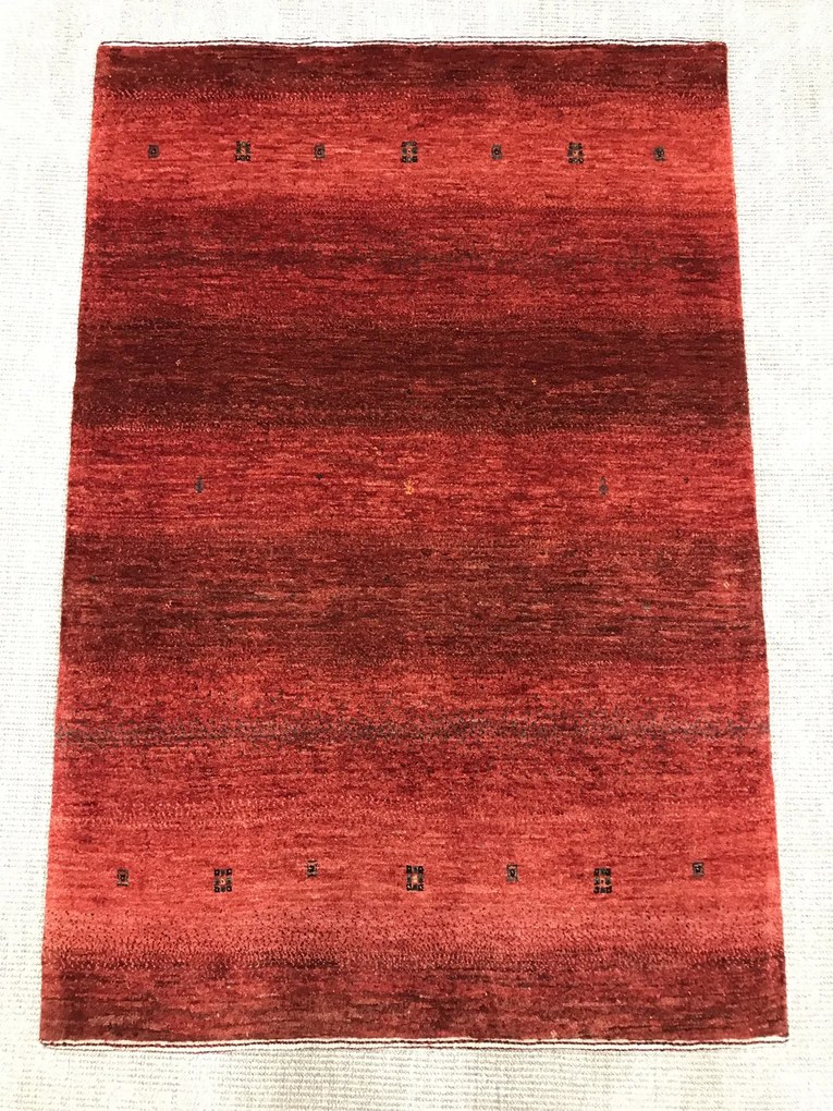 Loribaft Tappeto 140x100 Rosso (Iran) Annodato A Mano